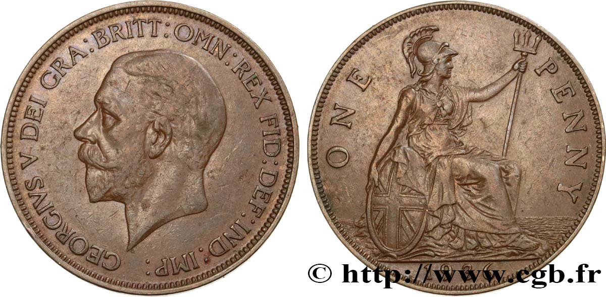 UNITED KINGDOM 1 Penny Georges V 1936  XF 