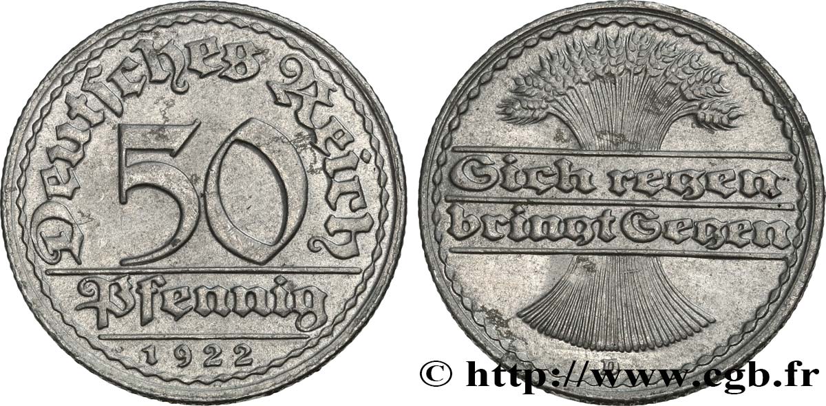 GERMANY 50 Pfennig 1922 Munich AU 