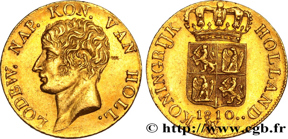 HOLLAND - KINGDOM OF HOLLAND - LOUIS NAPOLEON Ducat d or, 2e type 1810 Utrecht AU/MS 
