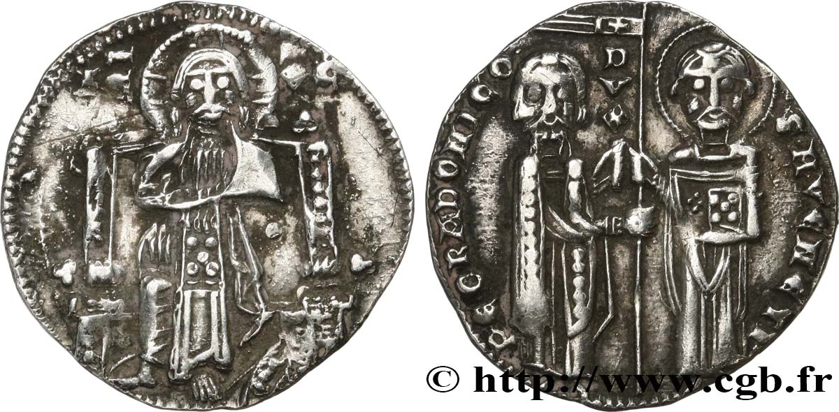 ITALY - VENICE - PIETRO GRADENIGO (49th doge) Grosso ou Matapan c. 1290-1310 Venise XF 