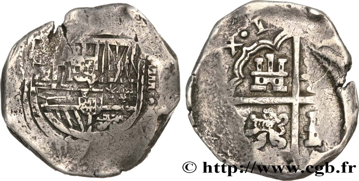 ESPAGNE - ROYAUME D ESPAGNE - PHILIPPE IV 8 Reales n.d. Séville TTB 
