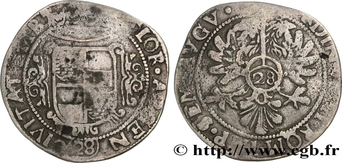 GERMANY - EMDEN Gulden 1637-1653 Emden VF 