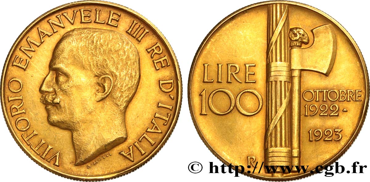 ITALIE - ROYAUME D ITALIE - VICTOR-EMMANUEL III 100 Lire 1923 Rome TTB+ 