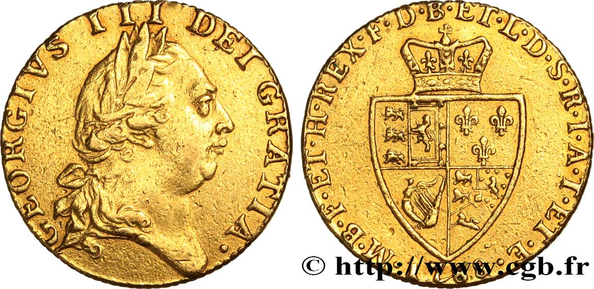 REINO UNIDO Guinée Georges III, 5e type 1788 Londres BC+ 