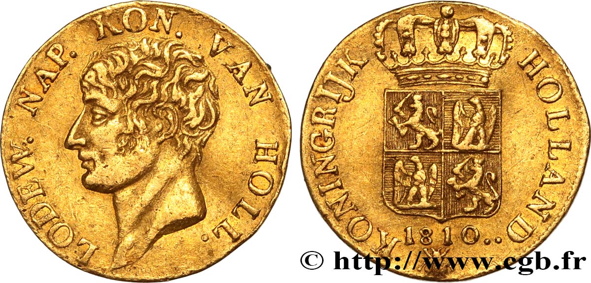 HOLLAND - KINGDOM OF HOLLAND - LOUIS NAPOLÉON Ducat d or, 2e type 1810 Utrecht MBC 