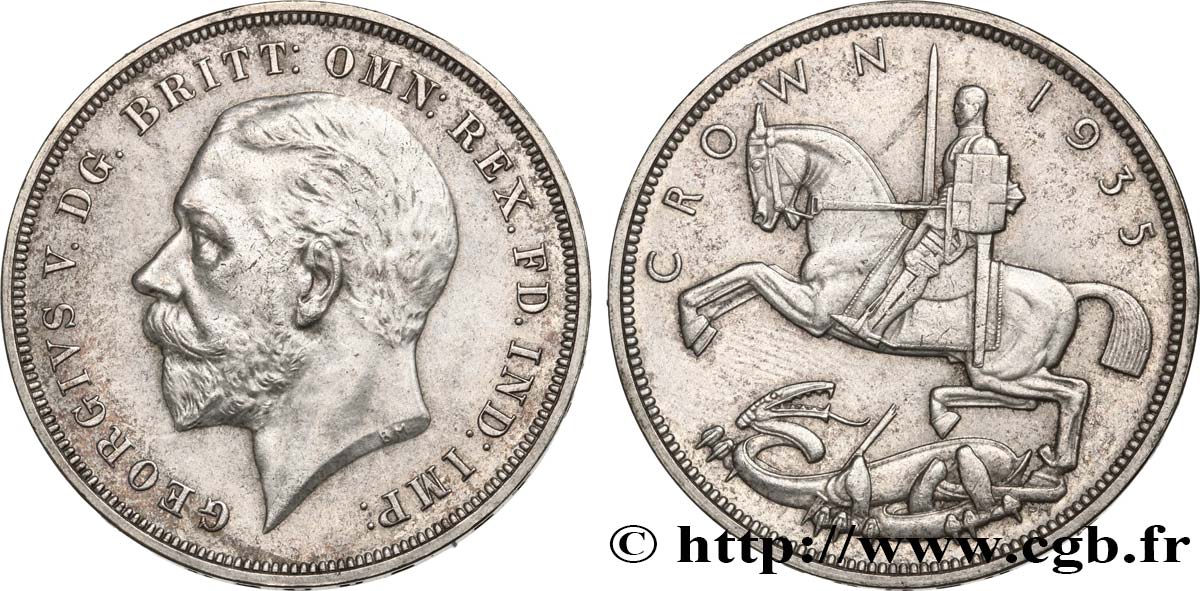 ROYAUME-UNI 1 Crown Georges V 1935  SUP 