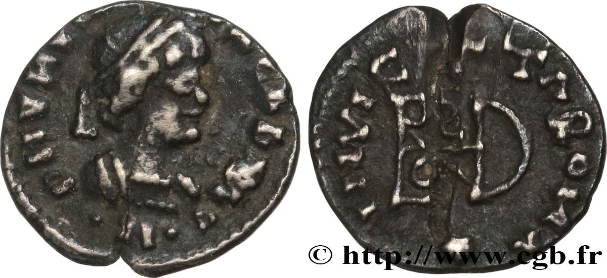 ITALY - OSTROGOTHIC KINGDOM - THEODORIC Quart de silique c. 493-498 Milan / Ticinum VF 