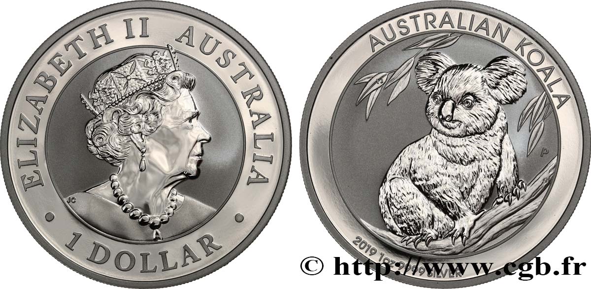 AUSTRALIEN 1 Dollar Koala Proof  2019 Perth fST 