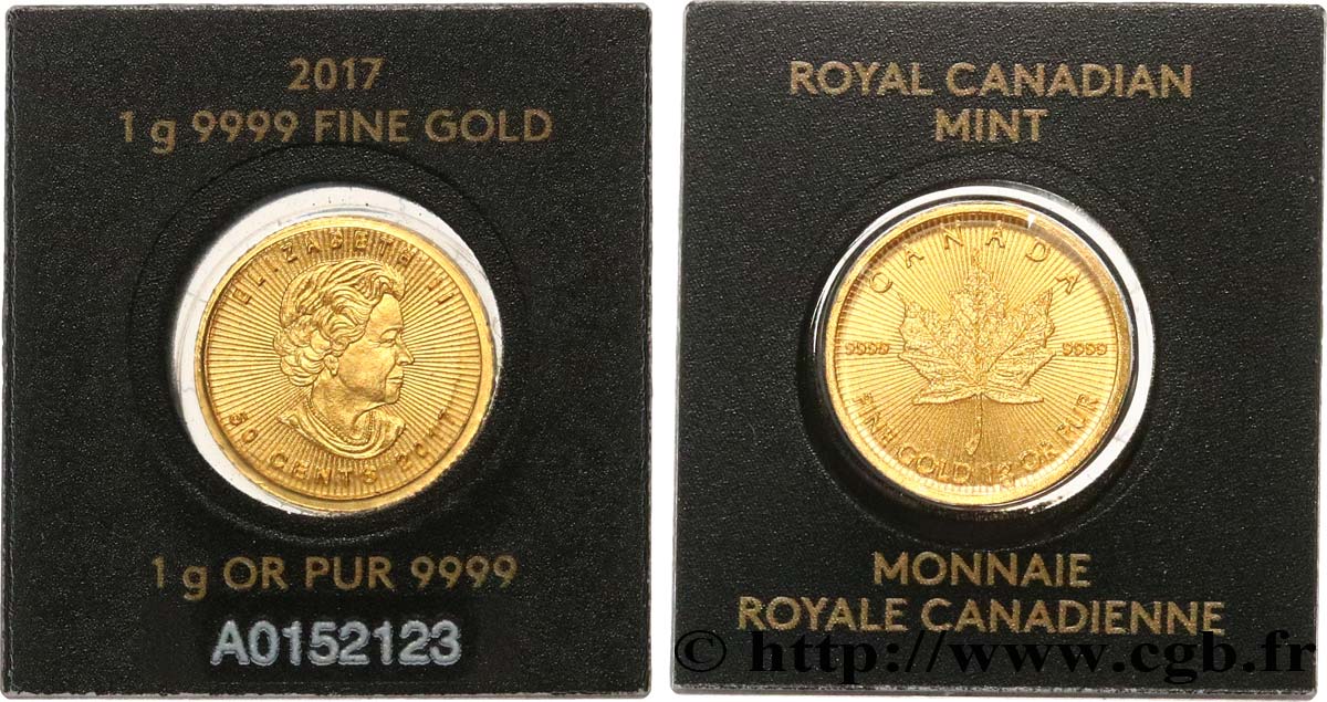 CANADA 50 Cents  Maple Leaf  Elisabeth II 2017  FDC 