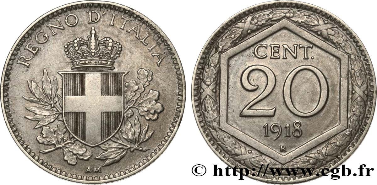 ITALIE 20 Centesimi 1918 Rome SUP 