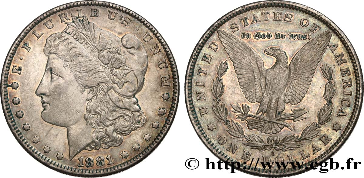 ÉTATS-UNIS D AMÉRIQUE 1 Dollar Morgan 1881 Nouvelle-Orléans TTB+/SUP 