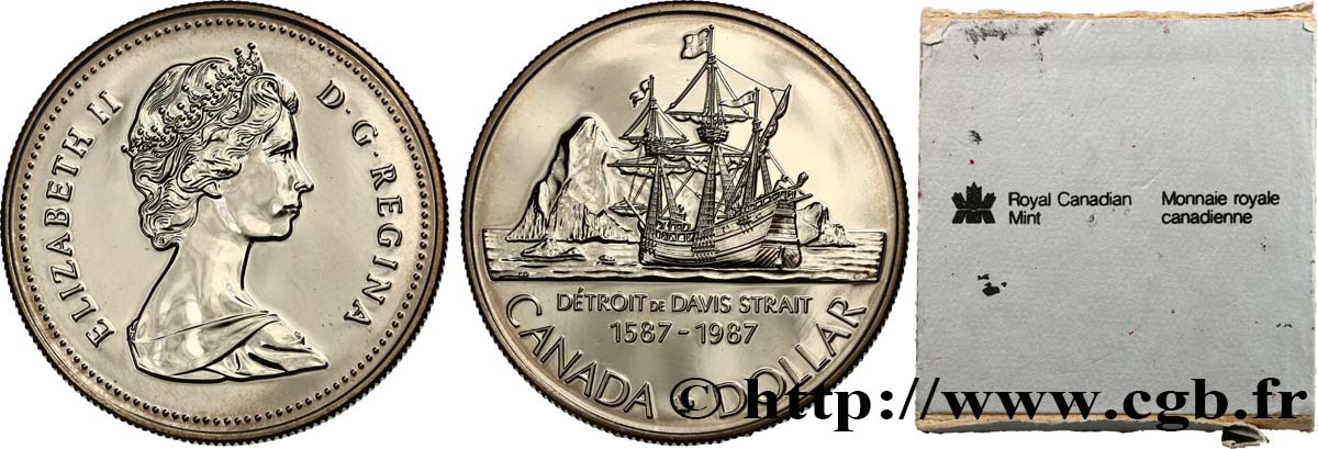 CANADA 1 Dollar 400e anniversaire de la découverte du détroit de Davis 1987  FDC 