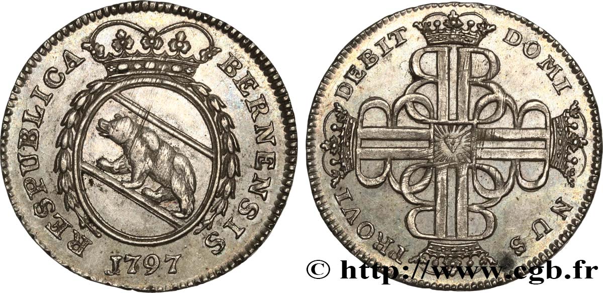 SUISSE - REPUBLICA DE BERNA 1/4 Thaler 1797  MBC+/EBC 
