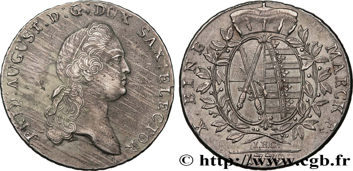 GERMANIA - SASSONIA 1 Thaler Frédéric-Auguste III 1779  q.SPL 