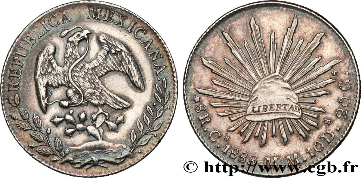 MESSICO 8 Reales 1888 Chihuahua - Ca SPL 