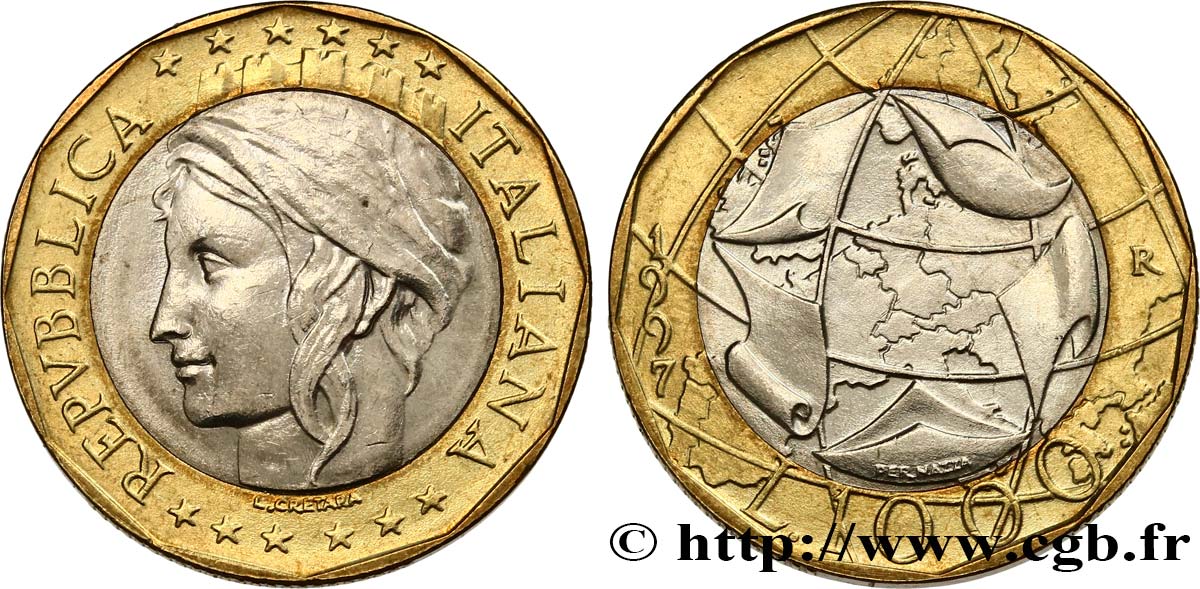 ITALIE 1000 Lire Union Européenne 1997 Rome - R SUP 