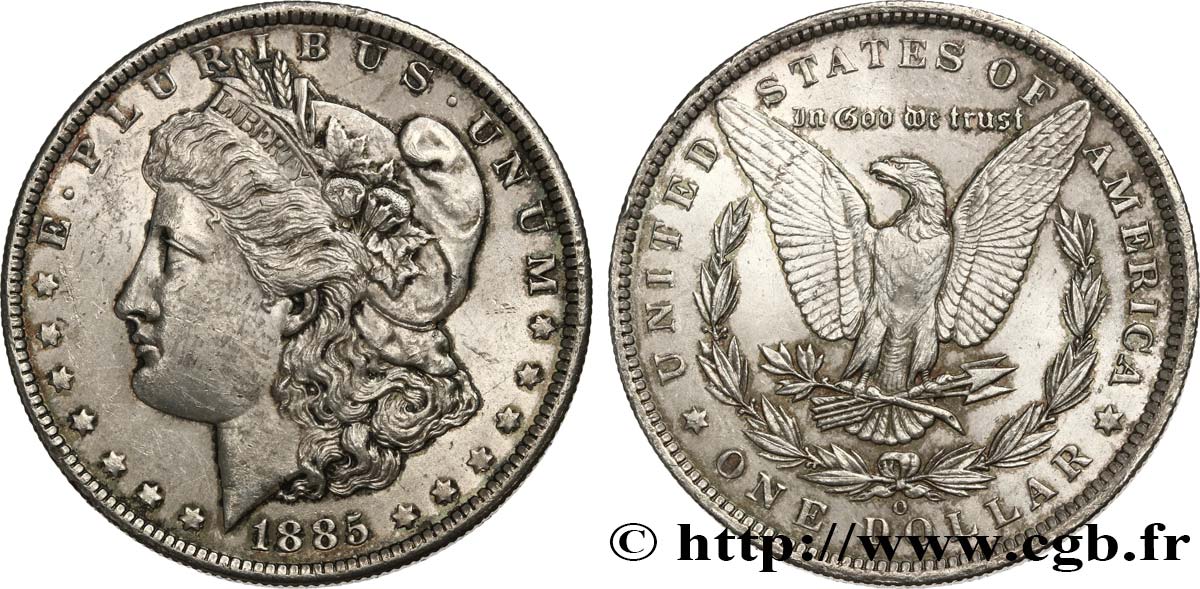 ÉTATS-UNIS D AMÉRIQUE 1 Dollar Morgan 1885 Nouvelle-Orléans TTB+ 