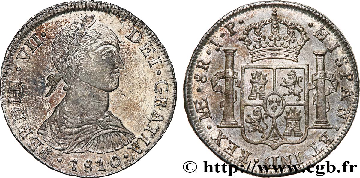 PÉROU - FERDINAND VII 8 Reales 1810 Lima SC 