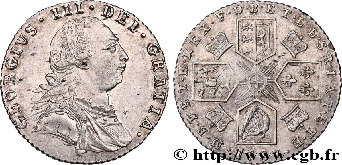 GRAN BRETAÑA - JORGE III 6 Pence 1787  EBC/SC 
