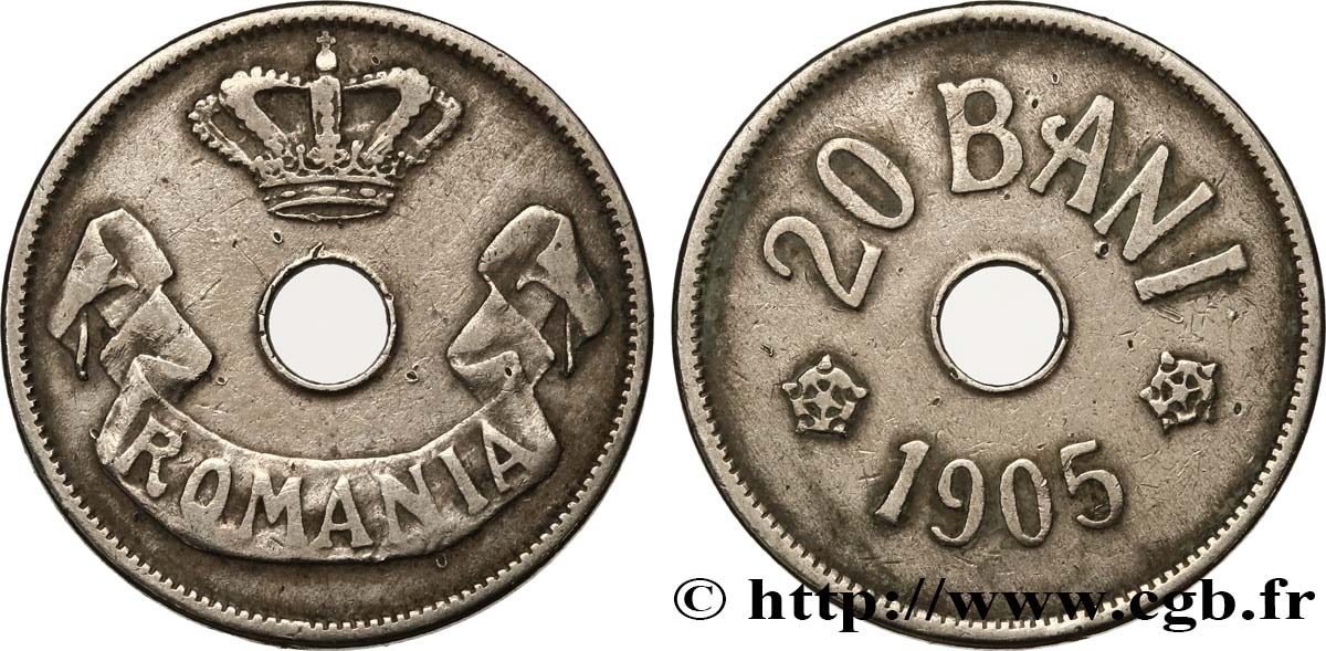 RUMÄNIEN 20 Bani 1905  fSS 