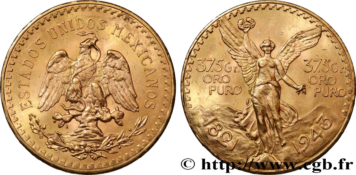MEXIKO 50 Pesos or 1943 Mexico fST 