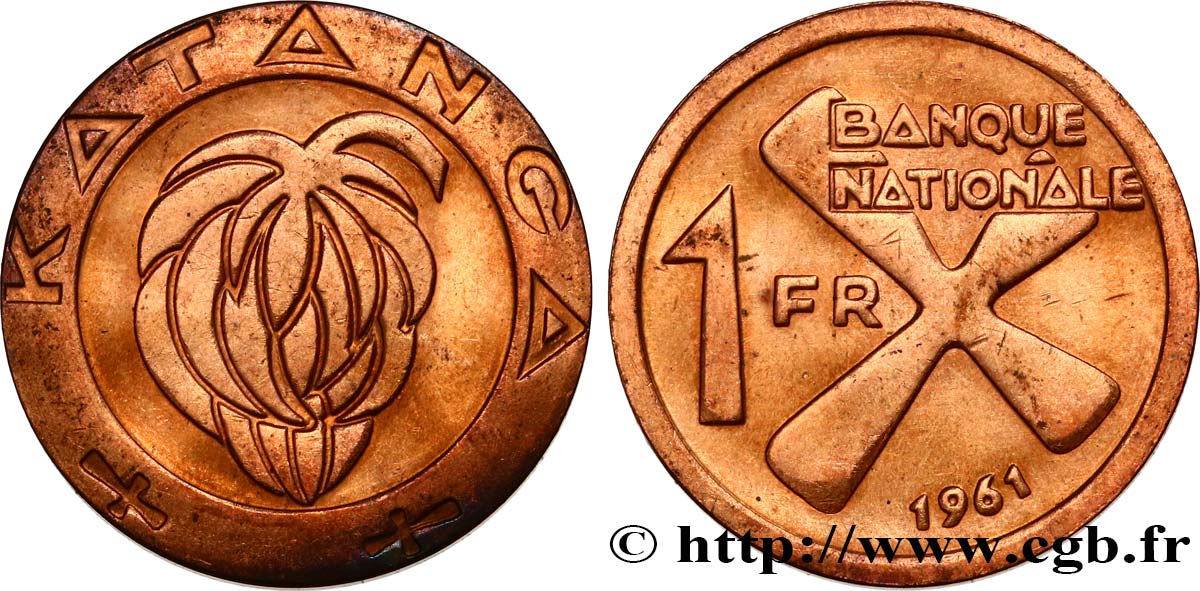 KATANGA 1 Franc 1961 fwo_570517 World coins