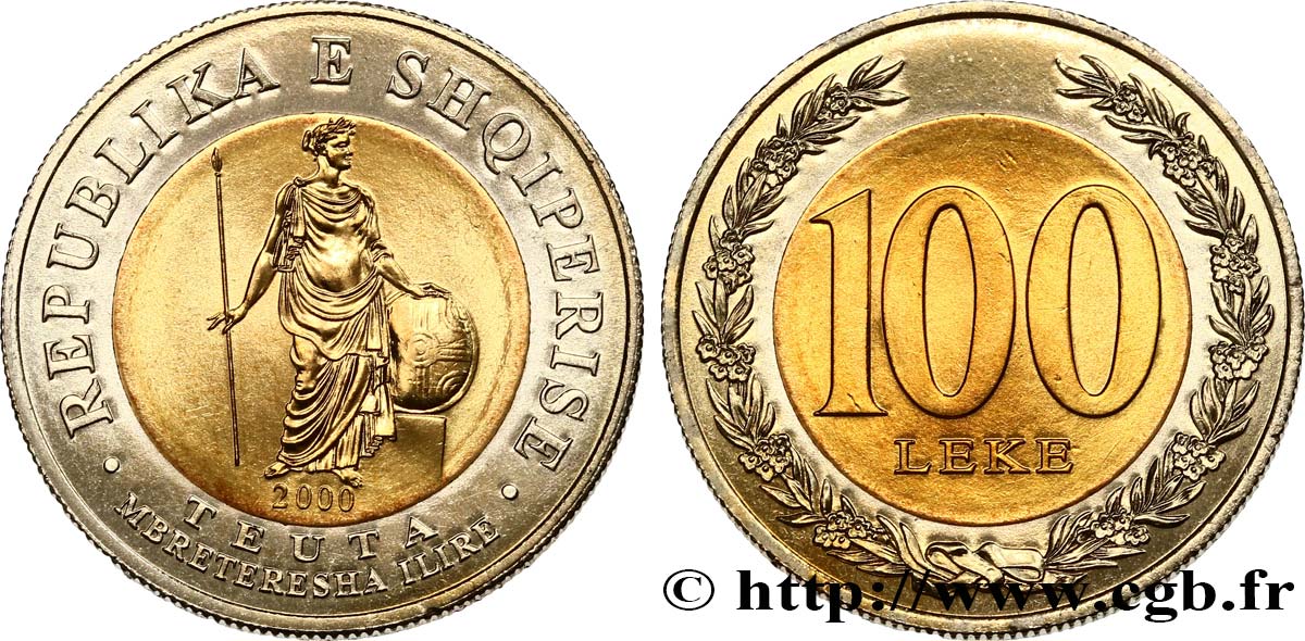 ALBANIA 100 Leke la reine illyrienne Teuta 2000  SC 