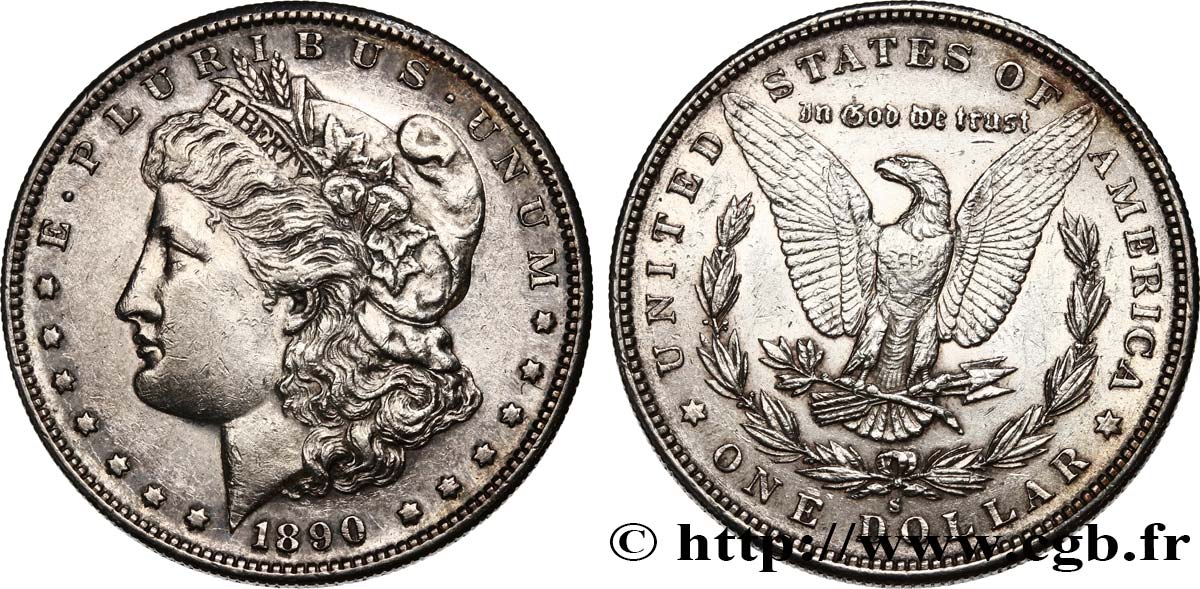 ESTADOS UNIDOS DE AMÉRICA 1 Dollar Morgan 1890 San Francisco EBC 
