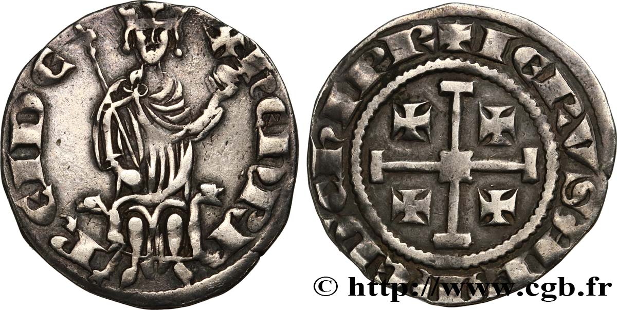 CHYPRE - ROYAUME DE CHYPRE - HENRI II. Second Règne Gros n.d. Nicosie TTB 