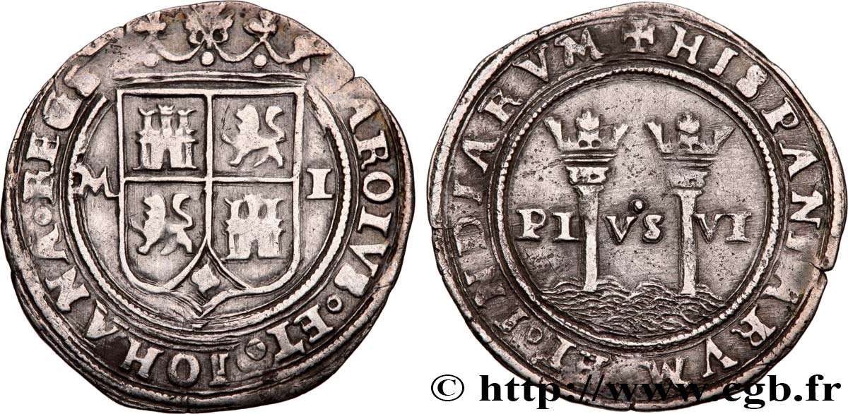 SPAIN - KINGDOM OF SPAIN - JOANNA AND CHARLES Réal d’argent n.d. Mexico VF 