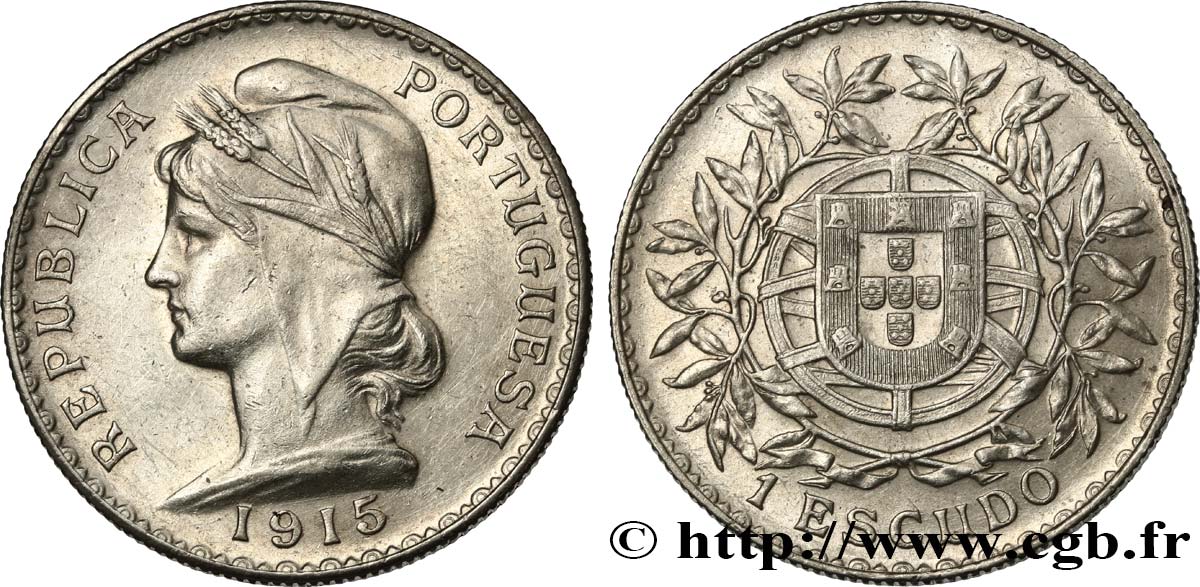 PORTUGAL 1 Escudo 1915  EBC 