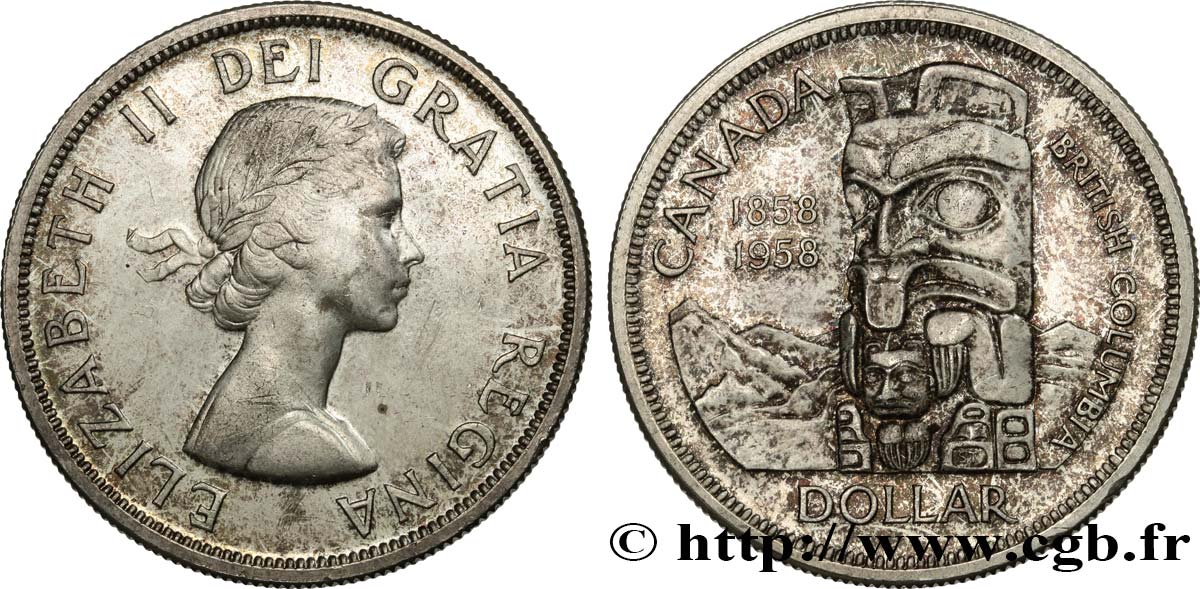 CANADá
 1 Dollar Elisabeth II 1958  SC 
