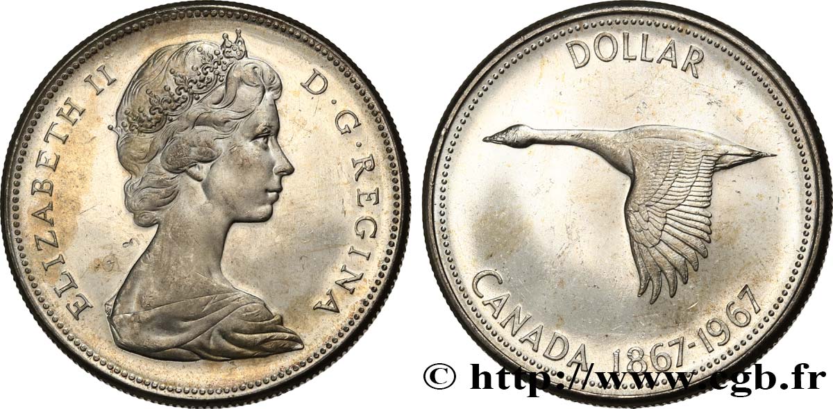 KANADA 1 Dollar centenaire de la Confédération 1967  fST 