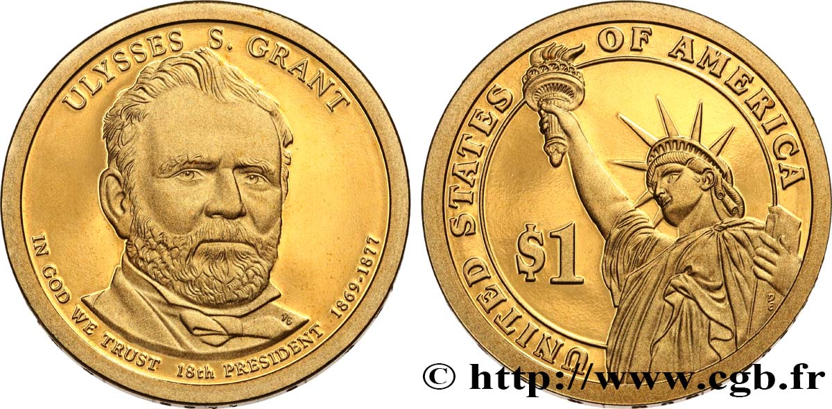 UNITED STATES OF AMERICA 1 Dollar Présidentiel Grover Cleveland (1er mandat) - Proof 2012 San Francisco MS 