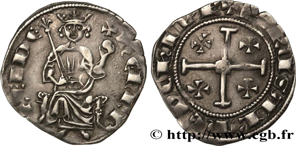 CHYPRE - ROYAUME DE CHYPRE - HENRI II. Second Règne Gros n.d. Nicosie TTB+ 