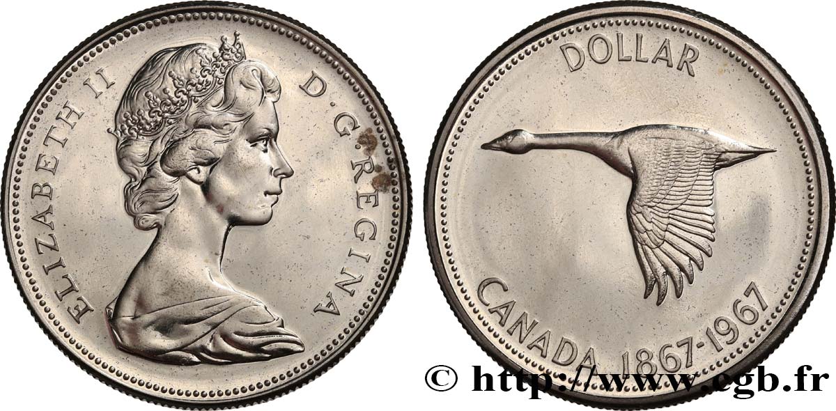 CANADA 1 Dollar centenaire de la Confédération 1967  SPL 