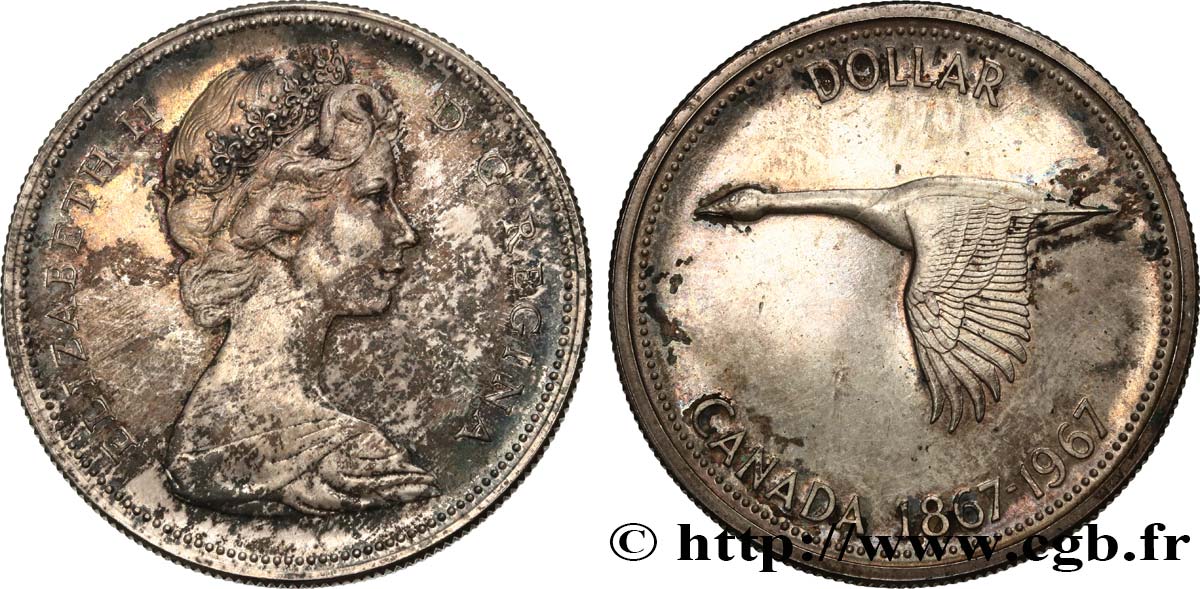 CANADA 1 Dollar centenaire de la Confédération 1967  SPL 