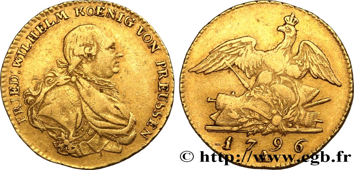 ALLEMAGNE - ROYAUME DE PRUSSE - FRÉDÉRIC-GUILLAUME II Frederic d’or 1796 Berlin BC+ 