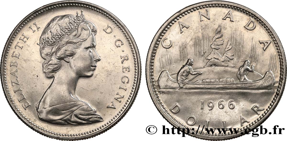 CANADA 1 Dollar Elisabeth II 1966  SPL 