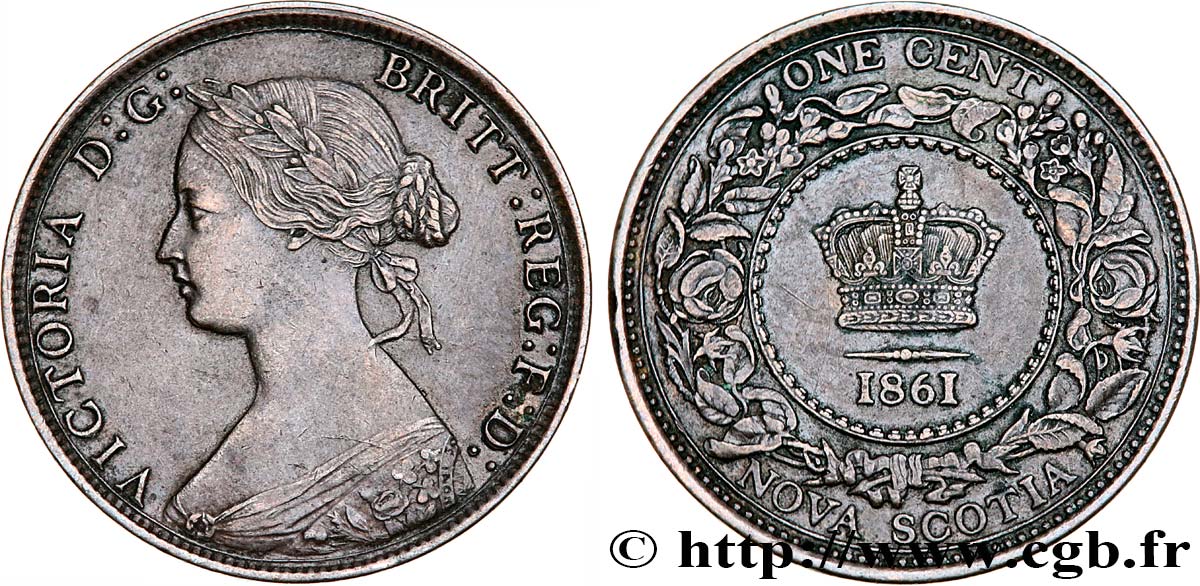 CANADA - NOUVELLE ÉCOSSE 1 Cent Victoria 1861  TTB 