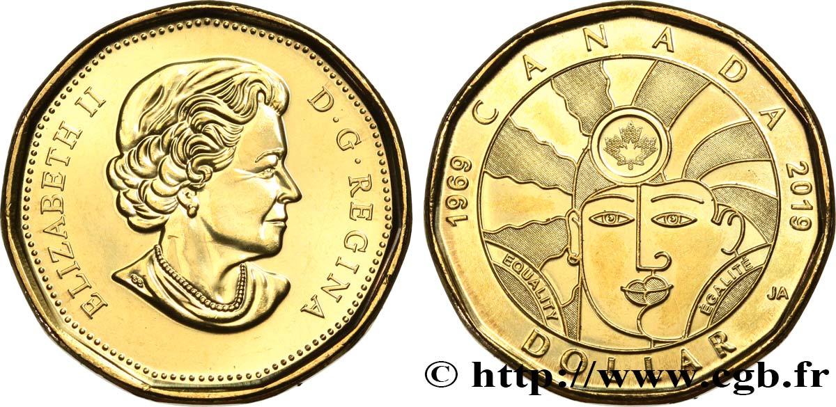 KANADA 1 Dollar ‘Égalité’ 2019  fST 