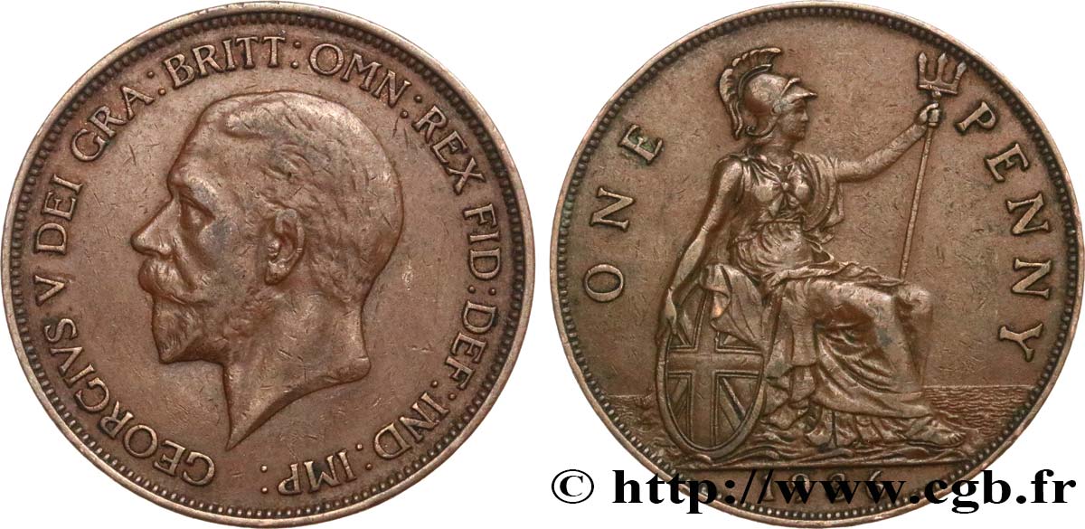 VEREINIGTEN KÖNIGREICH 1 Penny Georges V 1936  SS 