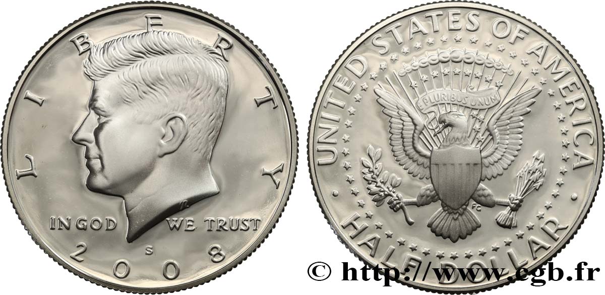 UNITED STATES OF AMERICA 1/2 Dollar Kennedy Silver Proof 2008 San Francisco MS 