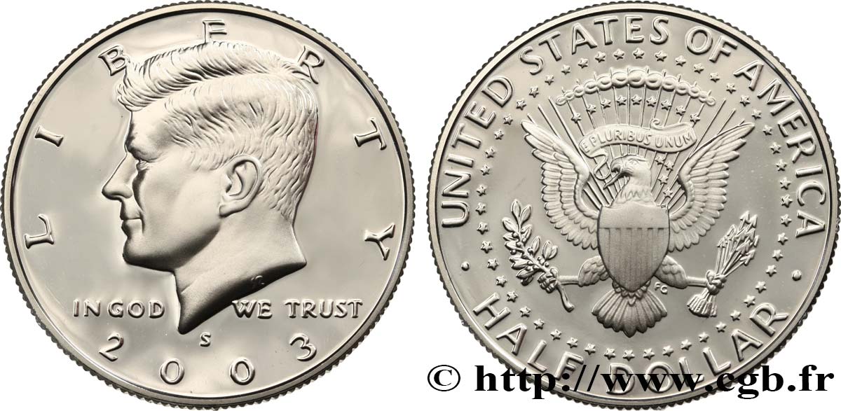 UNITED STATES OF AMERICA 1/2 Dollar Kennedy Silver Proof 2003 San Francisco MS 