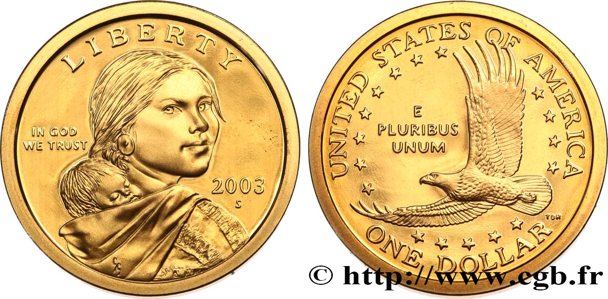 UNITED STATES OF AMERICA 1 Dollar Sacagawea - Proof 2003 San Francisco MS 