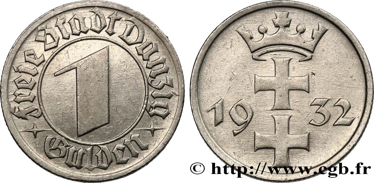 LIBERA CITTA DI DANZICA 1 Gulden 1932  SPL 