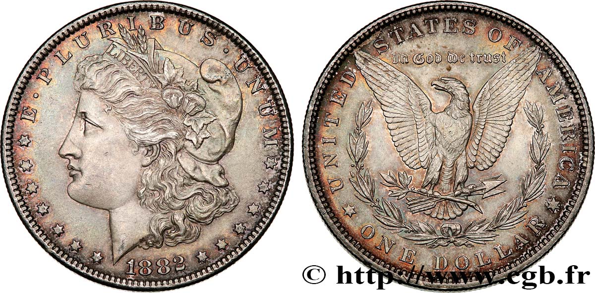 ÉTATS-UNIS D AMÉRIQUE 1 Dollar Morgan 1882 Philadelphie SPL 