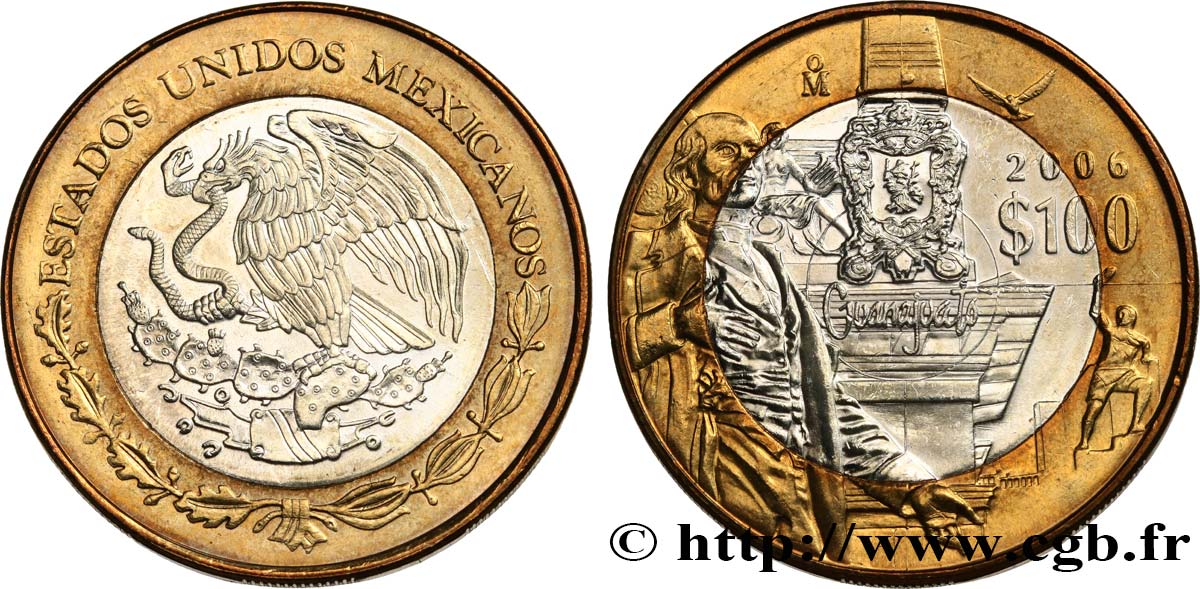 MÉXICO 100 Pesos État de Guanajuato 2006 Mexico SC 