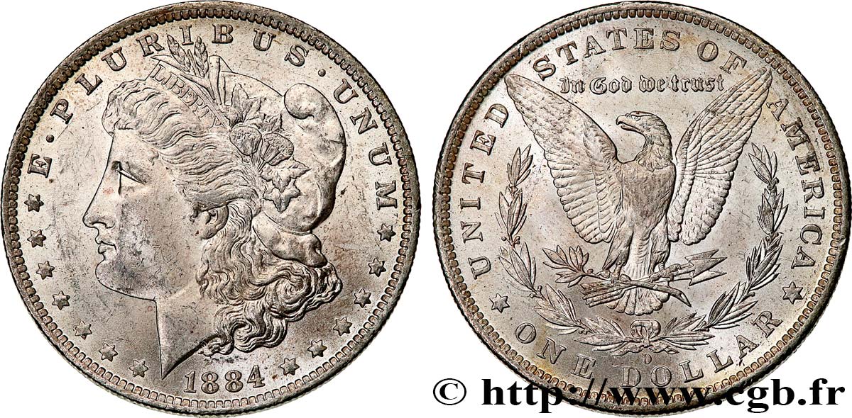 STATI UNITI D AMERICA 1 Dollar Morgan 1884 Nouvelle-Orléans MS 