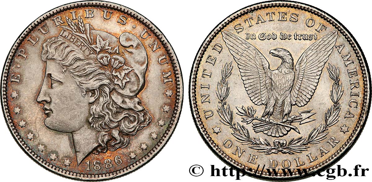 STATI UNITI D AMERICA 1 Dollar Morgan 1886 Philadelphie MS 